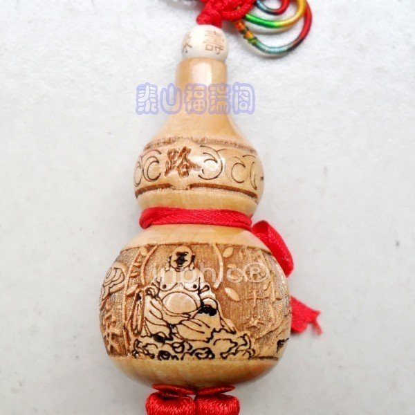INPHIC-開光 聚財納福 佛佑平安 桃木葫蘆招財旺財祛病防災 佛 財神