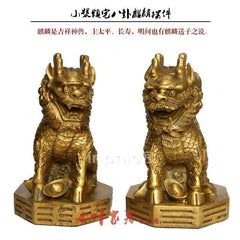 INPHIC-開運 開光純銅麒麟擺件鎮宅避邪化煞招財家居裝飾工藝品