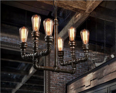 INPHIC-loft創意復古餐廳吧臺美式鄉村鐵藝水管餐廳特色工業風吊燈