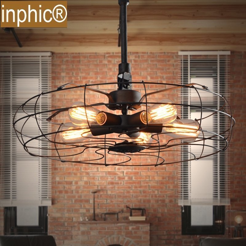 INPHIC-Loft RH 美式鄉村工業風簡約個性風風扇吊燈復古燈具