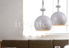 INPHIC-現代吧臺咖啡廳服裝店北歐簡約陽臺酒吧複古工業鐵藝餐廳吊燈 A款白+吊鐘