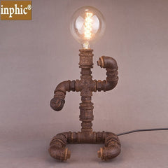 INPHIC-美式鄉村復古水管檯燈書桌床頭機器人燈歐式創意臥室客廳吧臺檯燈