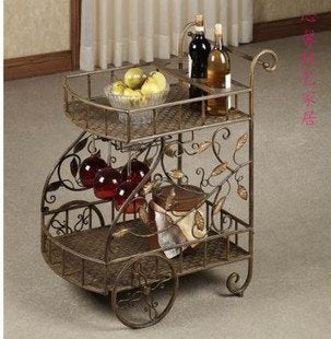 INPHIC-鐵藝餐車 鐵藝置物架 鐵藝2層置物架 鐵藝架子 鐵藝餐架