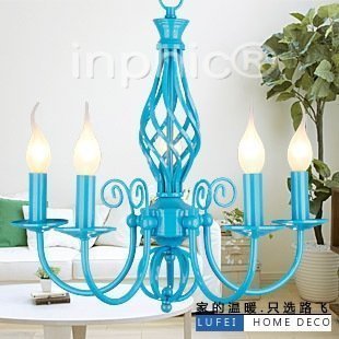 INPHIC-餐廳燈 吊燈 五頭 現代 簡約田園風格燈具 鐵藝吊燈 臥室燈