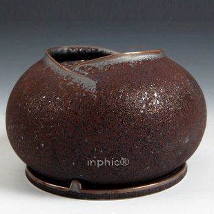INPHIC-宗教 鐵鏽釉苞蓮香熏爐佛具陶瓷瓷器香熏爐