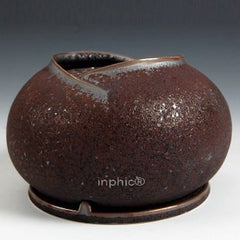 INPHIC-宗教 鐵鏽釉苞蓮香熏爐佛具陶瓷瓷器香熏爐