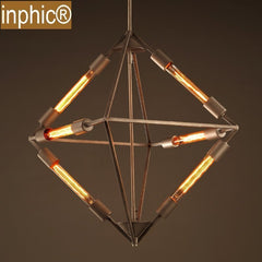 INPHIC-loft個性吊燈餐廳KTV客廳臥室吧臺休閒館菱形燈具創意復古吊
