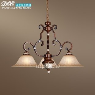 INPHIC-歐式吊燈3三頭餐廳led簡約美式新古典鐵藝燈具客廳臥室燈飾