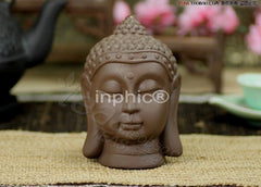 INPHIC-宗教 紫砂佛頭 佛祖人頭像 室內裝飾品擺飾 如來擺設 辟邪保平安工藝品