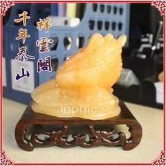 INPHIC-開運 開光金蟾擺件黃玉金蟾招財旺財家居擺件擺設工藝品家飾