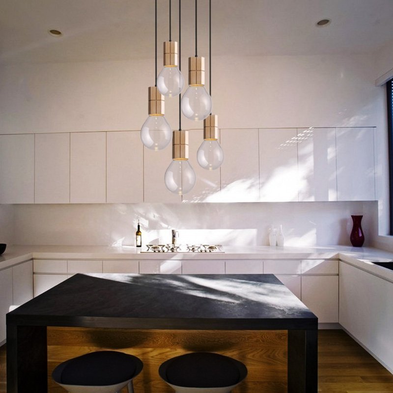 INPHIC-北歐簡約實木燈泡吊燈復古餐廳酒吧 咖啡廳 服裝店藝術吊燈