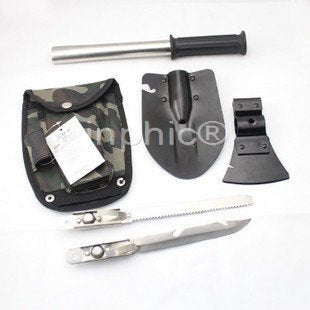 INPHIC-鍬斧頭鋸子刀具四合一工兵鏟 4合1多功能折疊工兵鏟子