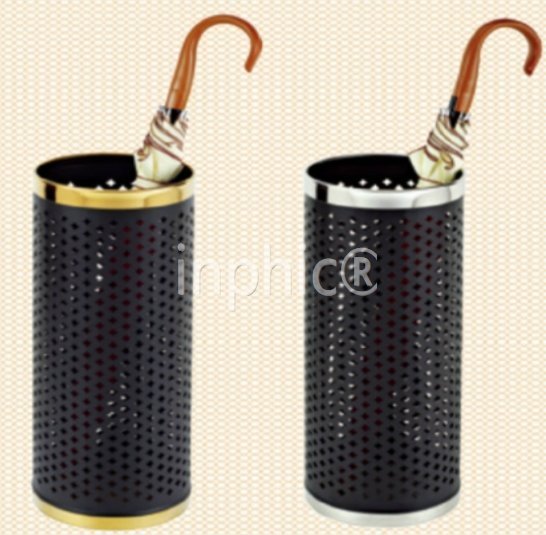 INPHIC-豪華傘桶 圓形雨傘桶 飯店雨傘桶 家庭傘架 雨具架 漆身金圈