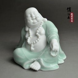 INPHIC-宗教 彌勒佛陶瓷擺飾 招財笑佛 汽車飾品擺飾 喜慶