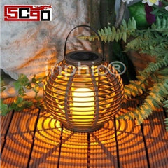 INPHIC-太陽能庭院燈 中國風燈籠燈 暖黃光 圓形籃球燈