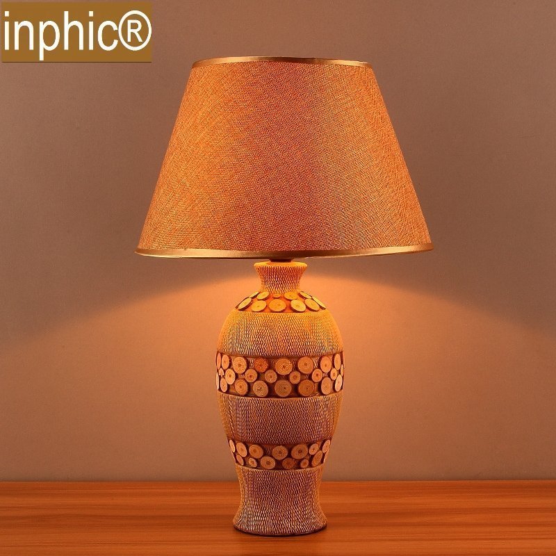 INPHIC-創意個性陶瓷臥室床頭檯燈簡約田園北歐時尚客廳婚慶溫馨時尚檯燈