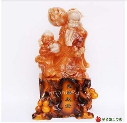 INPHIC-宗教 福壽雙全 樹脂工藝品 賀壽送老人 佛像擺飾 長輩生日