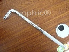 INPHIC-12加長340mm鏡面滾花套筒彎桿扳手L型套筒桿七字加力扳桿板手