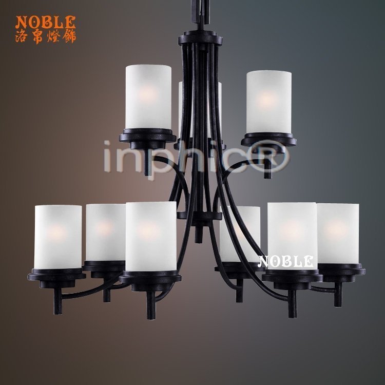 INPHIC-美式吊燈簡約鐵藝燈具歐式雙層複式樓客廳大吊燈複式樓梯吊燈