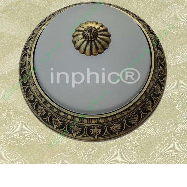 INPHIC-古銅色陽台走道門廳玻璃燈罩地中海田園鄉村吸頂燈單頭洗衣房