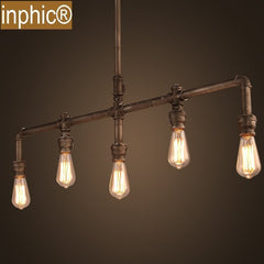 INPHIC-loft工業吊燈創意個性復古水管吊燈餐廳吧臺酒吧燈具 5頭