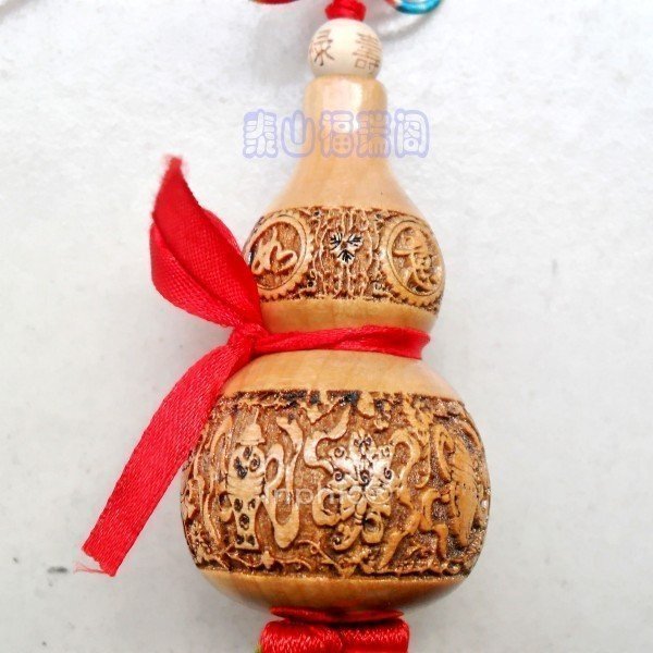 INPHIC-開光 吉祥如意 桃木葫蘆掛件 掛飾 祛病消災 鎮宅避邪 保平安