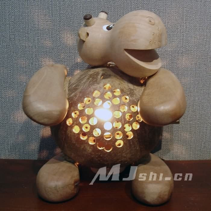 INPHIC-東南亞風格客廳臥室書房床頭燈飾燈具 泰國進口實木 河馬燈