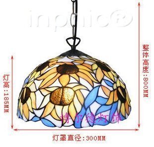 INPHIC-餐廳燈廚房燈書房燈田園向日葵吊燈藍葉 臥室燈