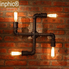 INPHIC-Loft復古簡約工業風個性水管吊燈餐廳吧臺酒吧壁燈具