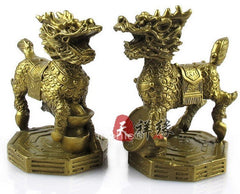 INPHIC-宗教 開光銅八卦麒麟純銅麒麟擺件銅雕鎮宅避邪化煞工藝品 擺件 現代(一對)