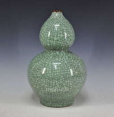 INPHIC-新品 官窯裂紋黑線 陶瓷 花瓶 復古瓷器擺飾 客廳裝飾工藝品 葫蘆