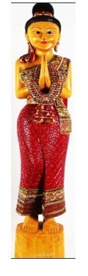 INPHIC-宗教 東南亞 家居飾品 泰國風格 泰式木雕 擺飾 工藝品 迎賓侍女 米三