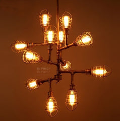 INPHIC-loft特色工業水管復古創意吊燈餐廳工作室個性酒吧臺咖啡館網吧鐵藝燈