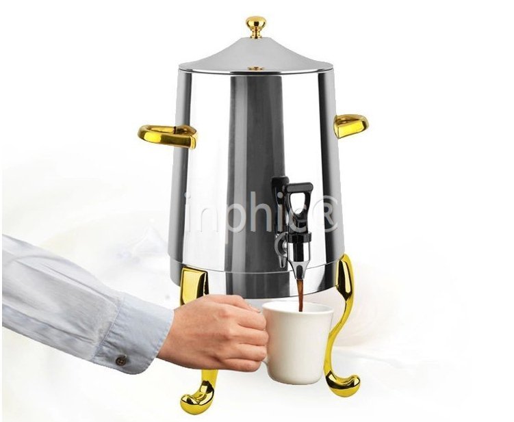 INPHIC-不鏽鋼自助餐爐保溫鍍金咖啡牛奶果汁鼎 奶茶飲料機 電熱咖啡鼎