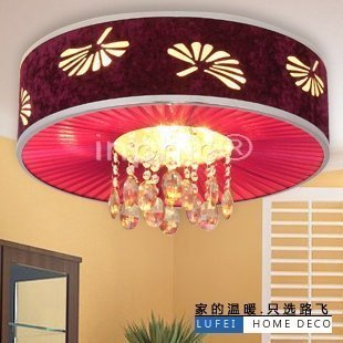 INPHIC-現代簡約布藝水晶吸頂燈客廳飯廳臥室燈具