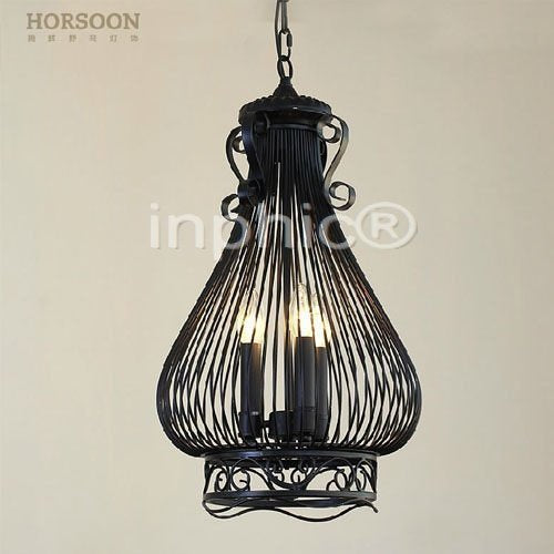 INPHIC-美式鄉村簡約鐵籠鳥籠子餐廳飯廳客廳臥室書房吊燈
