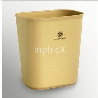 INPHIC-客房 防燃 垃圾桶 方形垃圾桶 衛生間 酒店 賓館 用品 無蓋 杏色8L