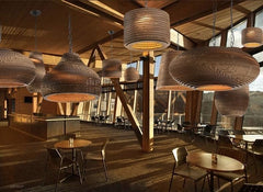 INPHIC-美式特色鄉村裸蛹吊燈復古餐廳吧臺臥室紙蜂窩吊燈書房咖啡廳 鐘形