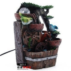 INPHIC-開運 歐式家居 裝飾噴泉樹脂工藝品 擺飾 流水加濕器 水車