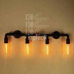 INPHIC-復古工業 loft水管壁燈咖啡廳吧臺餐廳四頭壁燈美式懷舊牆壁燈