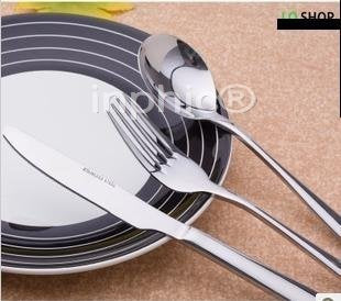 INPHIC-西餐食具 不鏽鋼牛排刀主餐刀叉子圓勺子湯勺套裝9件套西餐具