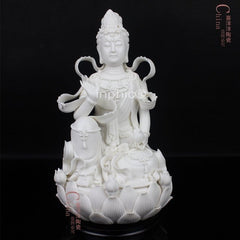 INPHIC-佛像 10吋自在觀音擺飾 陶瓷觀音菩薩佛像 家居擺設佛教工藝品白瓷