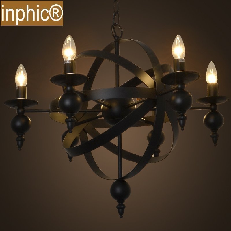 INPHIC-Loft工業風客廳餐廳燈朋克復古巴羅克創意咖啡館吊燈 6頭