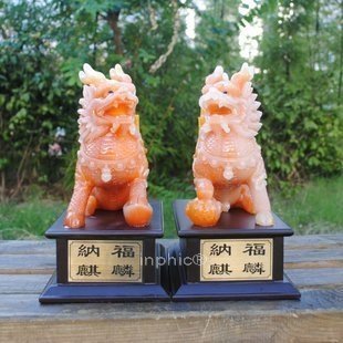 INPHIC-開運 工藝品 鎮宅風水招財進寶 吉祥納福麒麟（紅玉）對