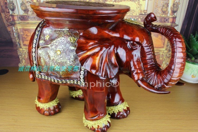 INPHIC-開運 樹脂工藝品大象凳子換鞋凳 桌子擺飾仿真動物擺設店鋪專修裝飾品