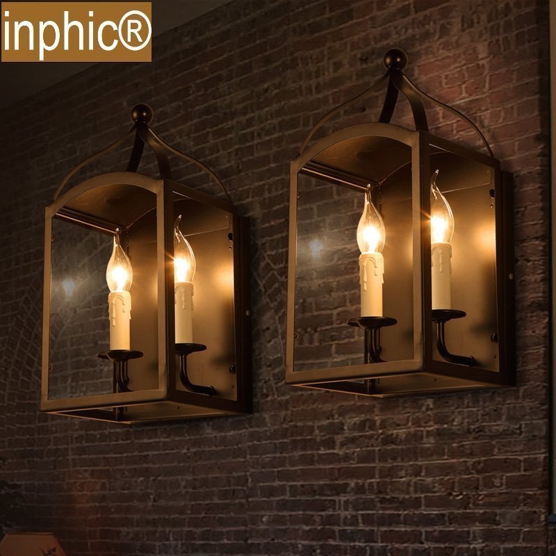 INPHIC-美式酒店復古走廊過道工業壁燈美式鄉村酒吧咖啡廳壁燈