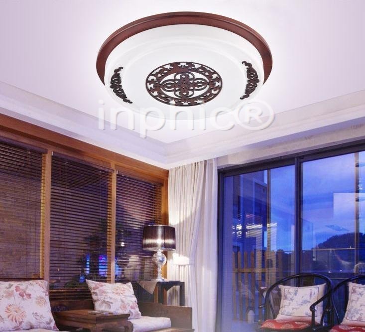 INPHIC-現代簡約中式壓克力臥室吸頂燈 木藝燈客廳燈餐廳燈書房燈飾燈具