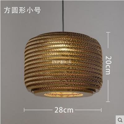 INPHIC-東南亞風格中式禪意裸蛹蜂窩編織牛皮紙吊燈泰式餐廳茶室日式 方圓形小款