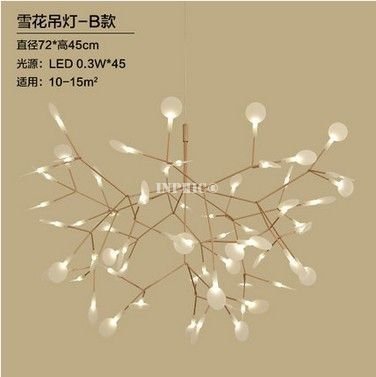 INPHIC-螢火蟲吊燈大氣臥室雪花片樹形吊燈客廳燈具溫馨櫻花led吊燈 B款