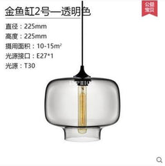 INPHIC-復古簡約餐廳吧臺咖啡廳燈具北歐酒吧創意金魚缸玻璃吊燈 2號